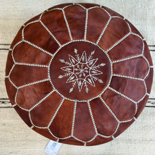 Leder Ottoman Pouf